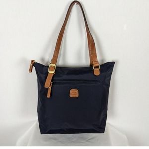 NWOT BRIC'S Milano Italy Navy Blue Nylon Shoulder Tote